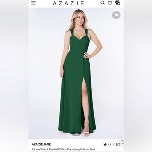 Azazie Jane Dark Green Dress